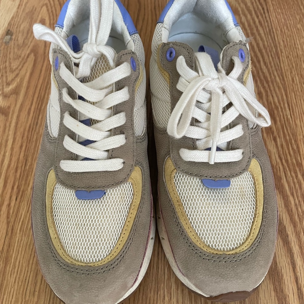 Madewell Kickoff Trainer Sneakers In Colorblock Leather & Suede size 6.5